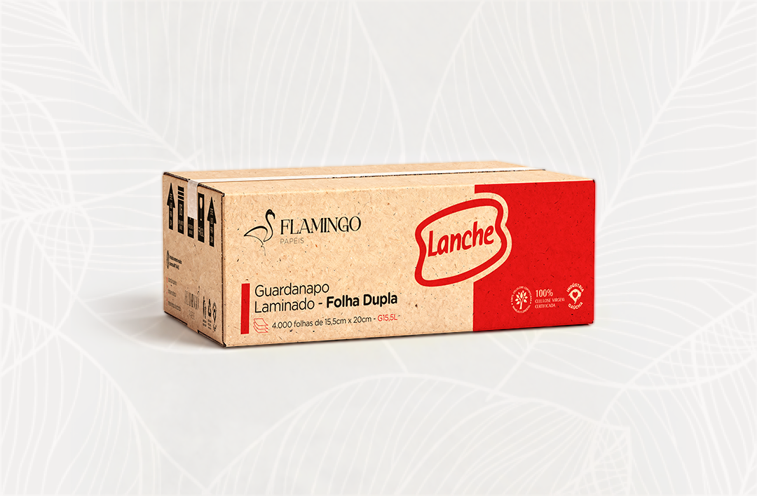 Lanche F. Dupla Laminada - 15,5cm x 20cm - 4.000 folhas